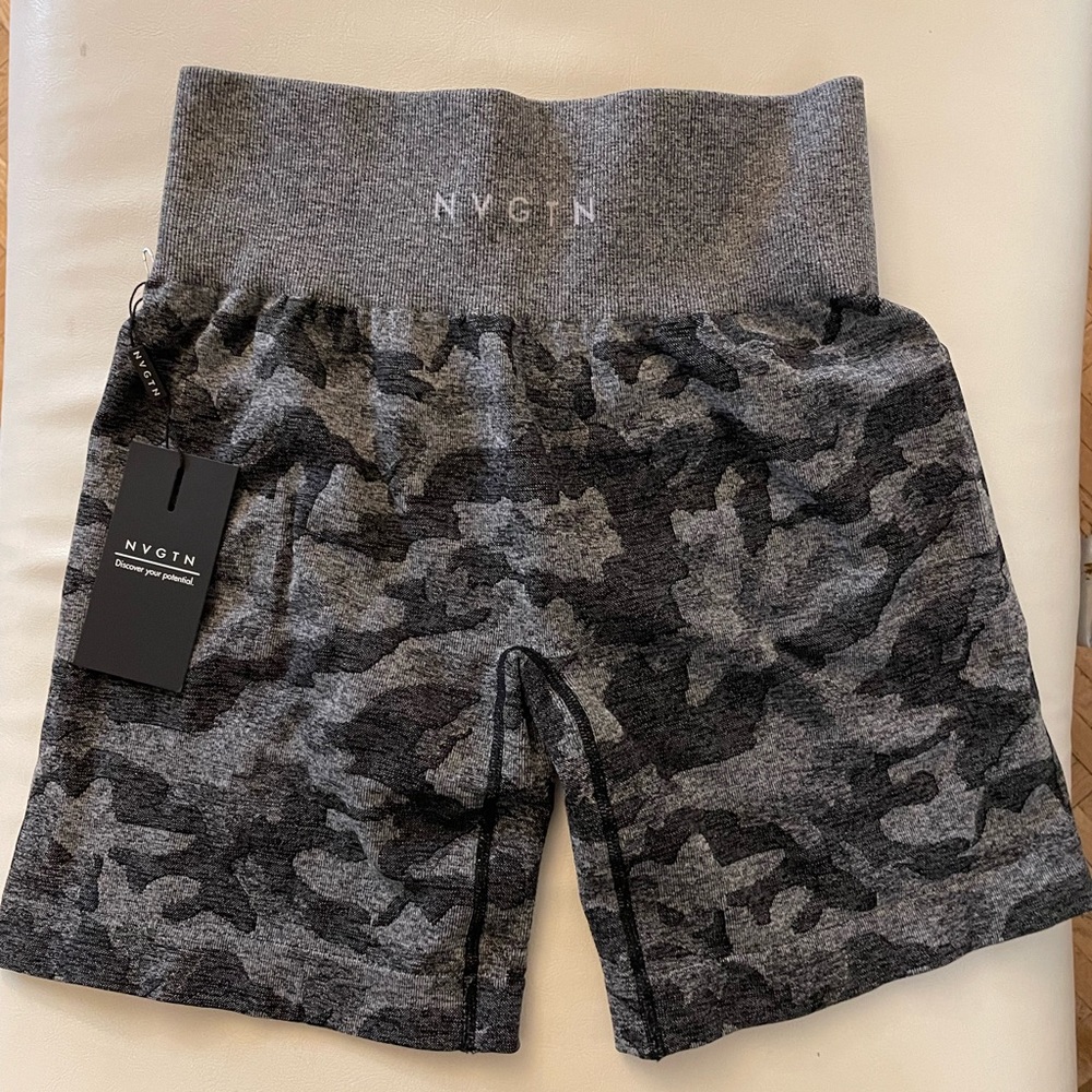 NVGTN Black Camo Seamless Shorts